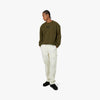 Chandail à col ras du cou 4YE Swoosh Logo Raw Hem Olive / Noir 6