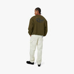 4YE Swoosh Logo Raw Hem Crewneck Olive / Black 5