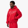 4YE Signature Zip Hoodie / Red / White 2