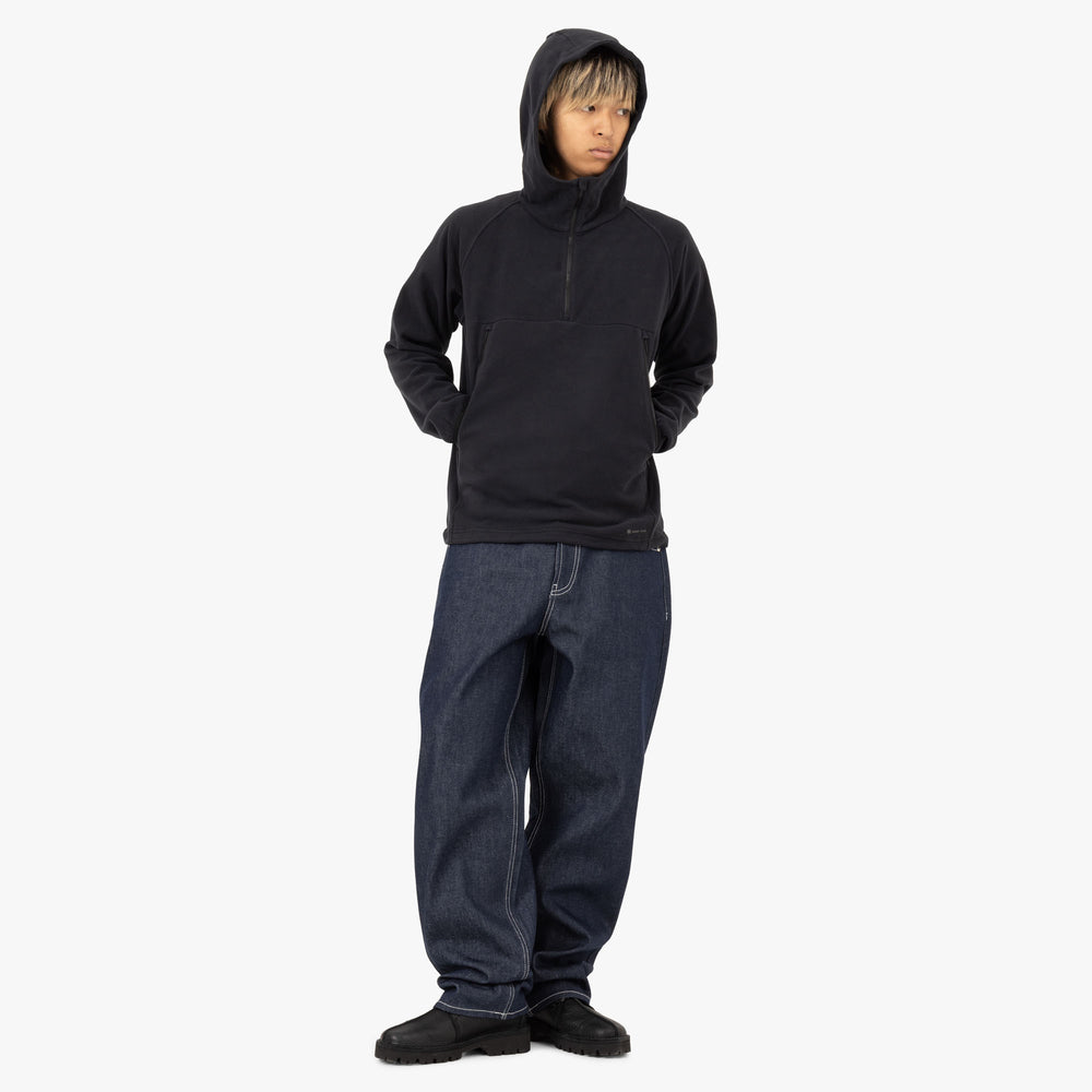 Snow Peak Micro Fleece Half Zip Hoodie / Black – Livestock