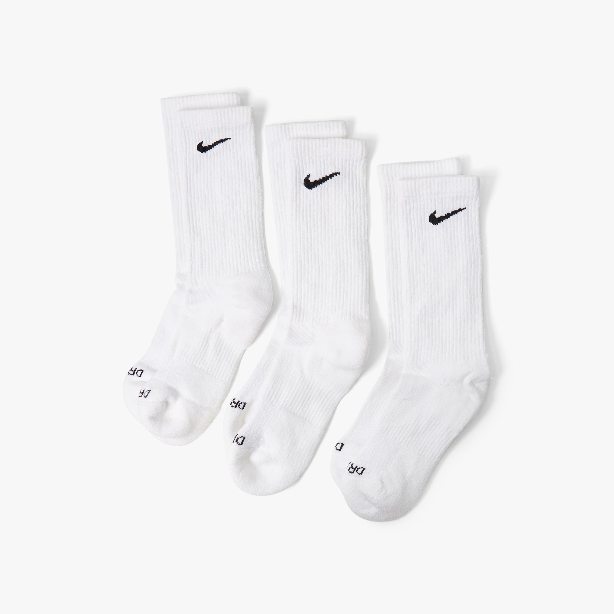 Nike Everyday Plus Cushioned Socks 3 Pack White Black Livestock