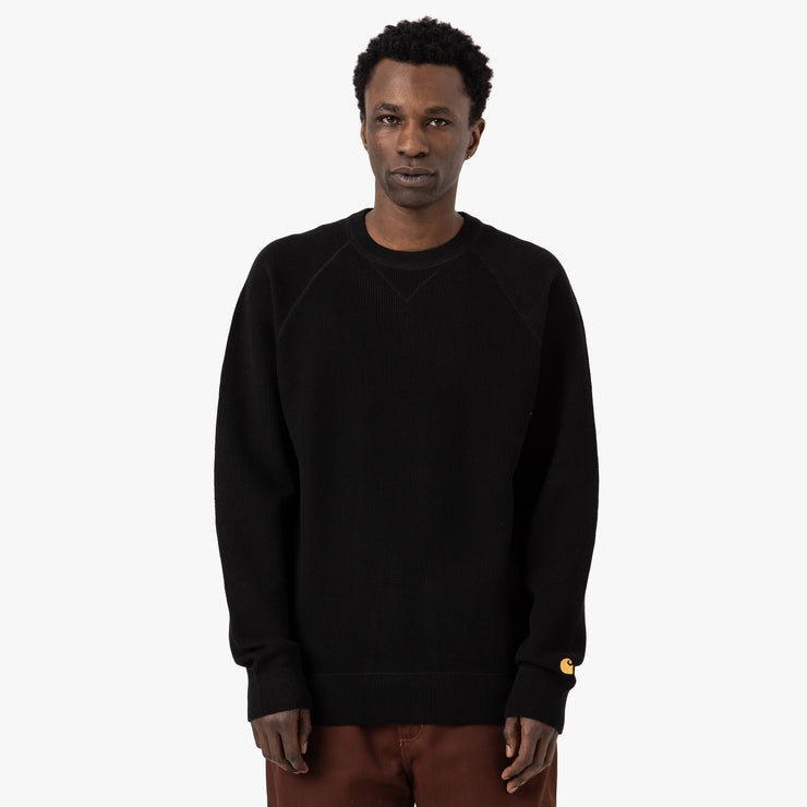 Carhartt WIP Chase Sweater / Black / Gold 1