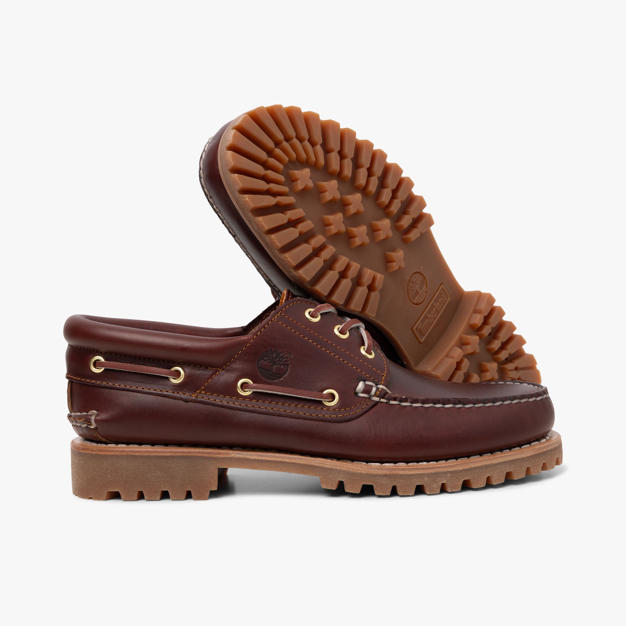 Timberland Authentic 3-Eye Boat Shoe / Burgundy Full Grain