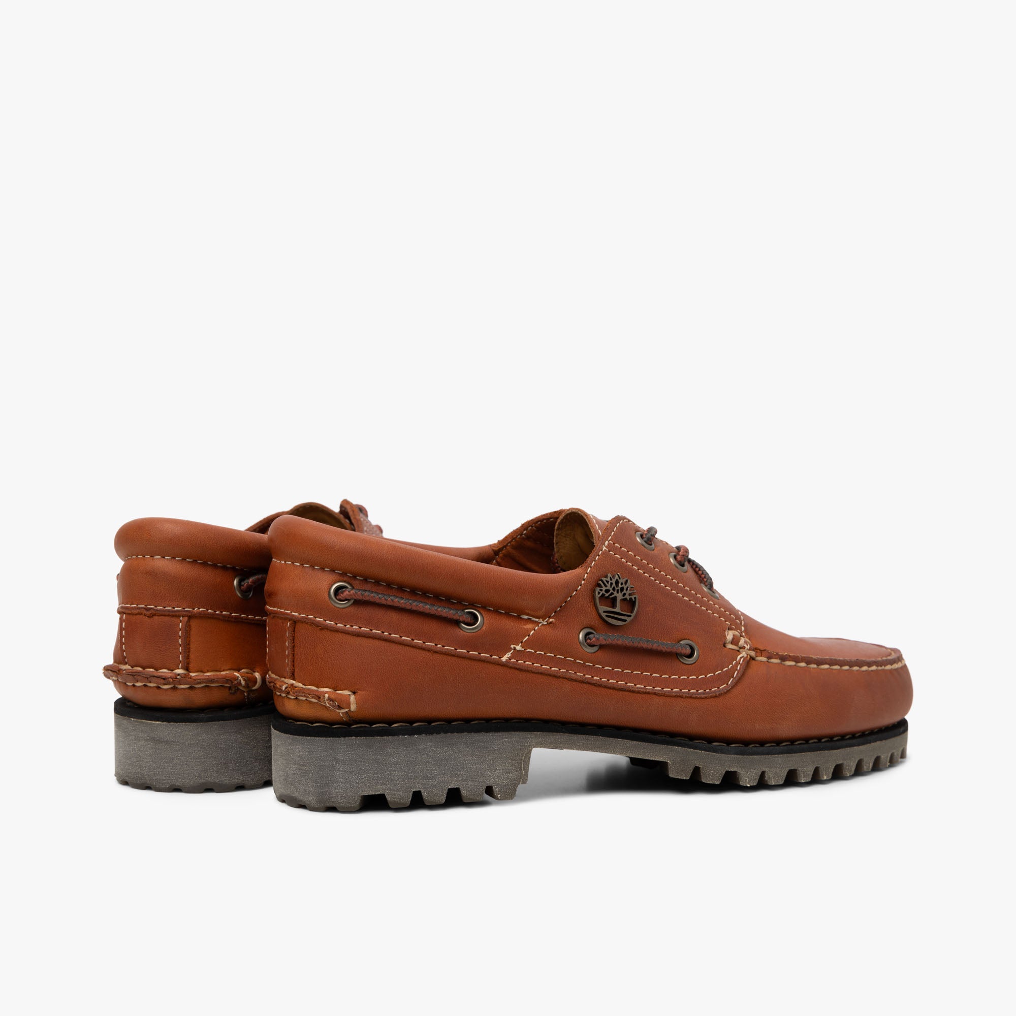 Timberland Authentic 3-Eye Boat Shoe / Orange Full Grain – Livestock