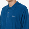 thisisneverthat Script Shaggy Knit Polo Shirt / Blue 4