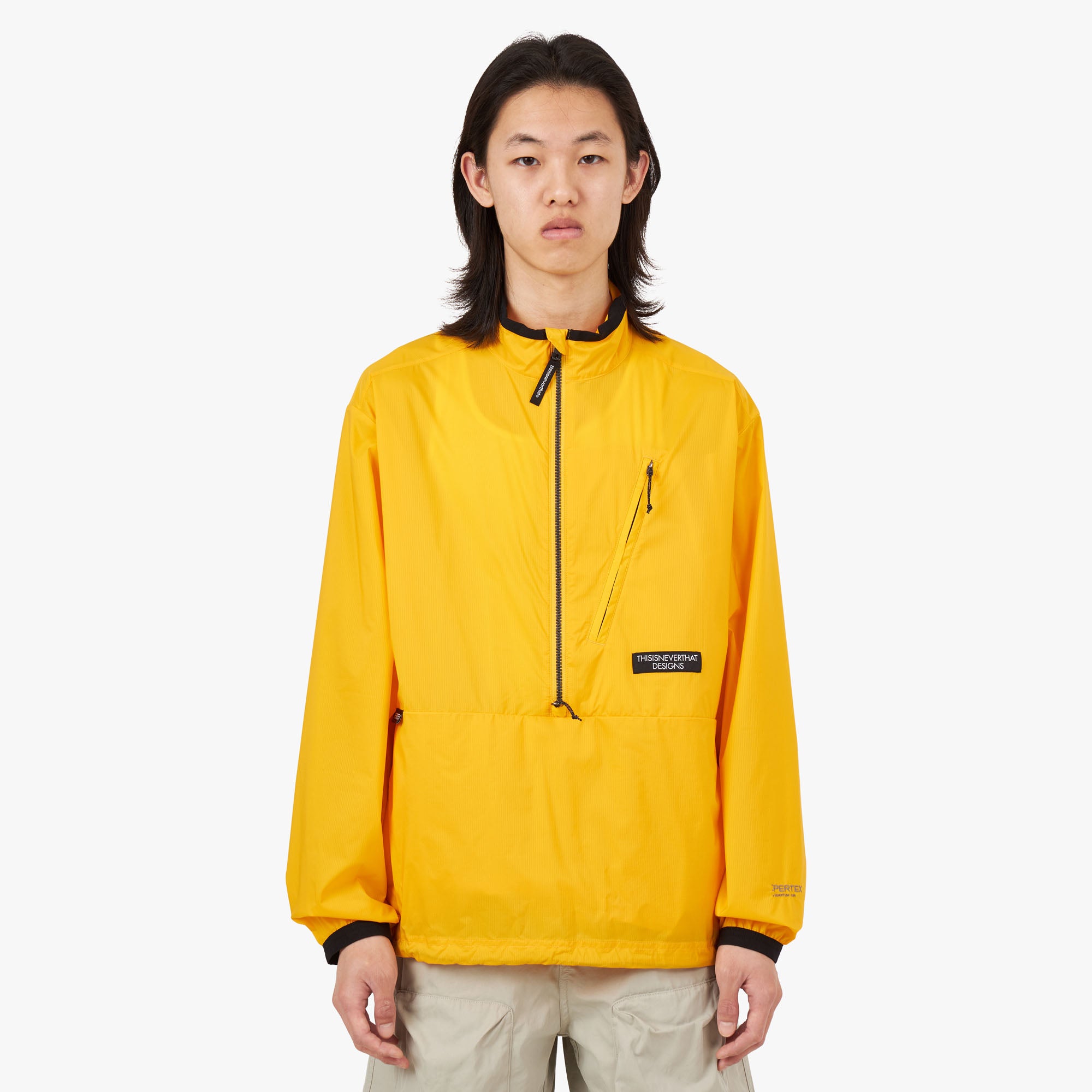 thisisneverthat PERTEX Half Zip Pullover / Yellow 1