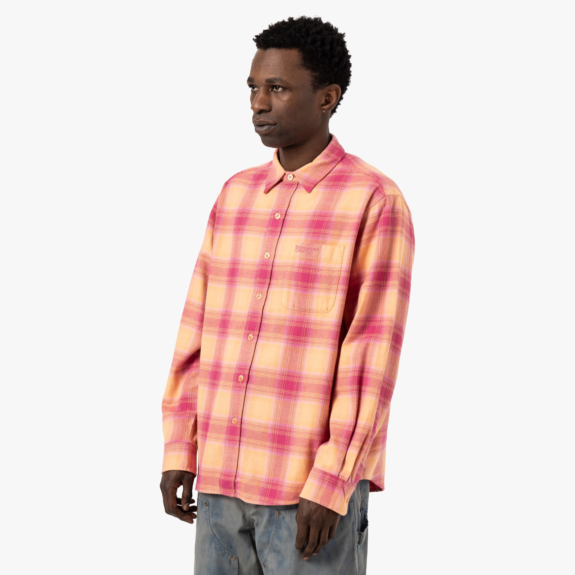 thisisneverthat Shadow Plaid Flannel Shirt / Pink – Livestock