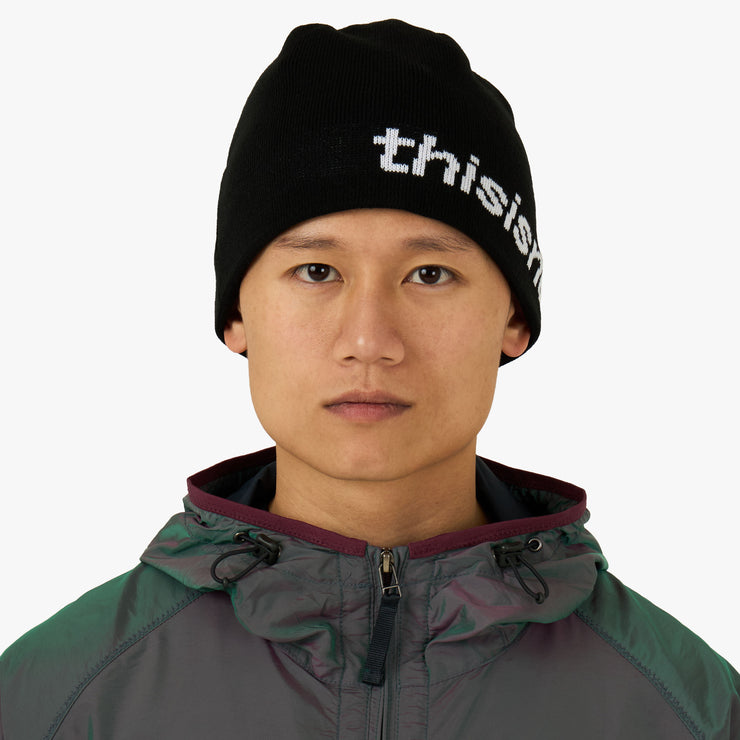 thisisneverthat SP-Logo No Cuff Beanie Black 1