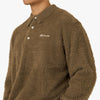 thisisneverthat SCT-Logo Shaggy Knit Polo Mud 4