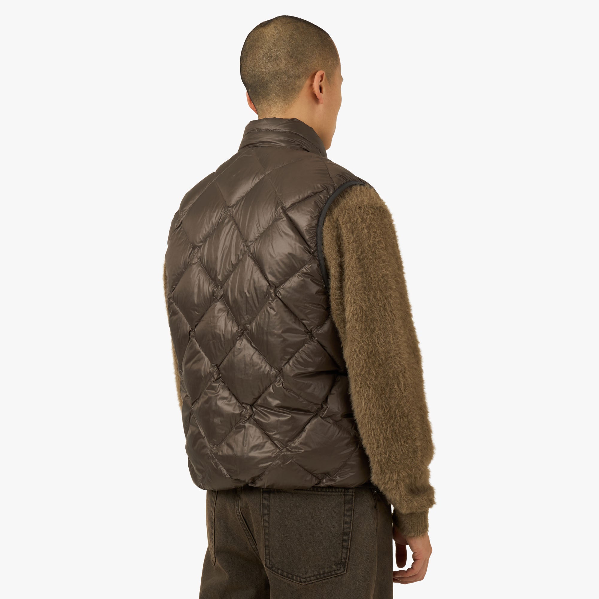 thisisneverthat PERTEX Light Down Vest Brown – Livestock
