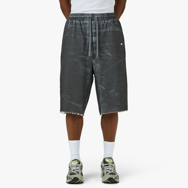 4YE Trompe L'oeil Denim Shorts Grey 1