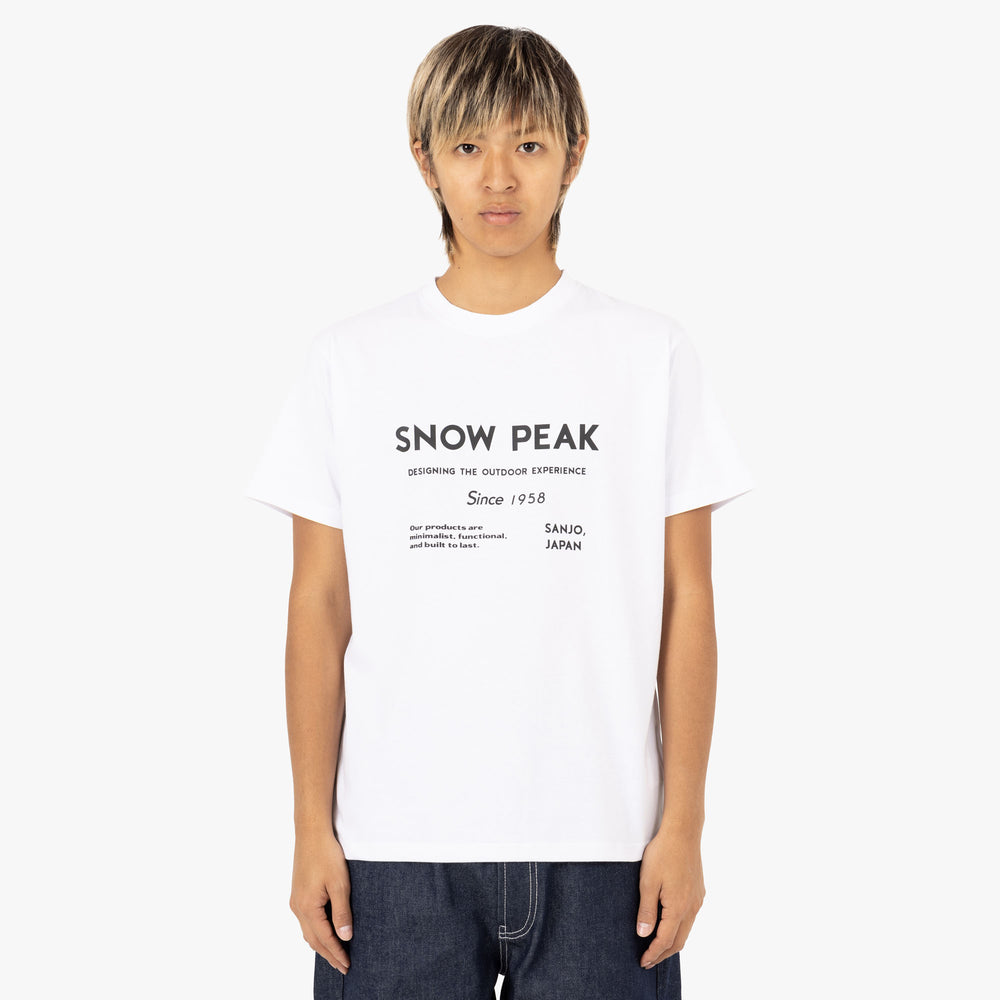 snow peak ホワイト　Tシャツ snow peak スノーピーク メンズ アウトドア 半袖Tシャツ