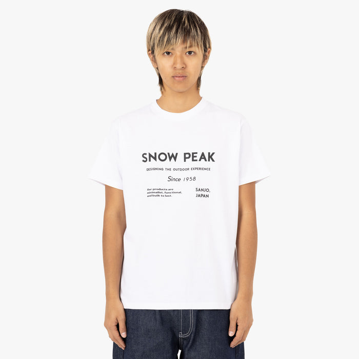 Snow Peak SP Typography T-Shirt / White – Livestock
