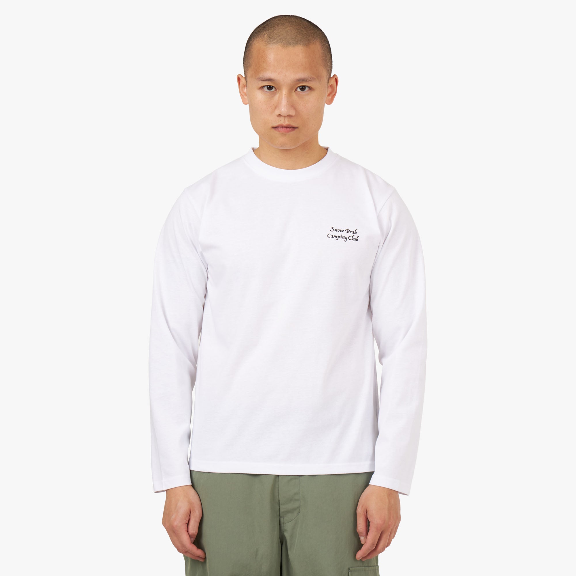 Snow Peak Camping Club Long Sleeve T-shirt / White 1