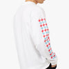 The Trilogy Tapes Red And Blue Split Longsleeve / White 5