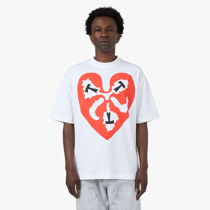 The Trilogy Tapes TTT Heart T-Shirt / White – Livestock
