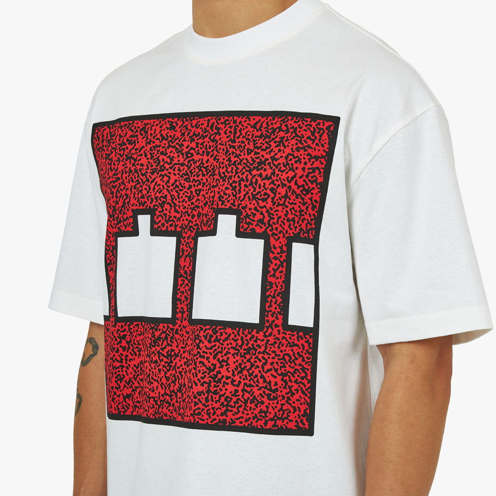 The Trilogy Tapes Block Noise 45 T-shirt Red / White – Livestock