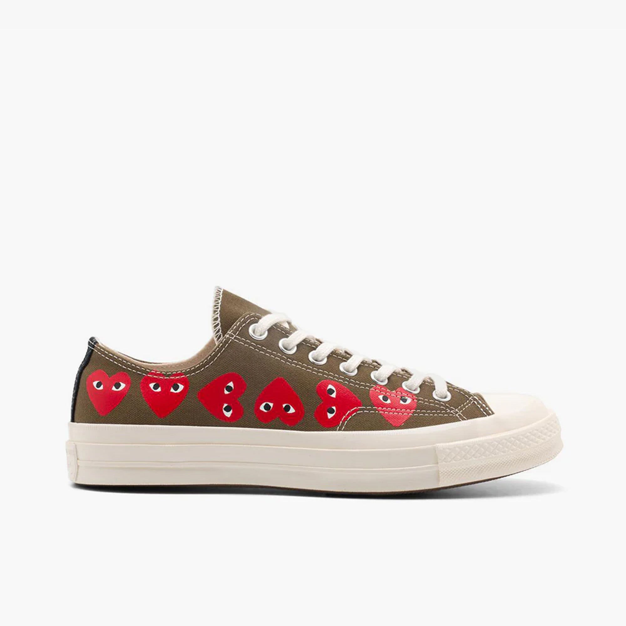 Converse x COMME des GARÇONS PLAY Chuck Taylor Ox Multi Heart / Kaki   1