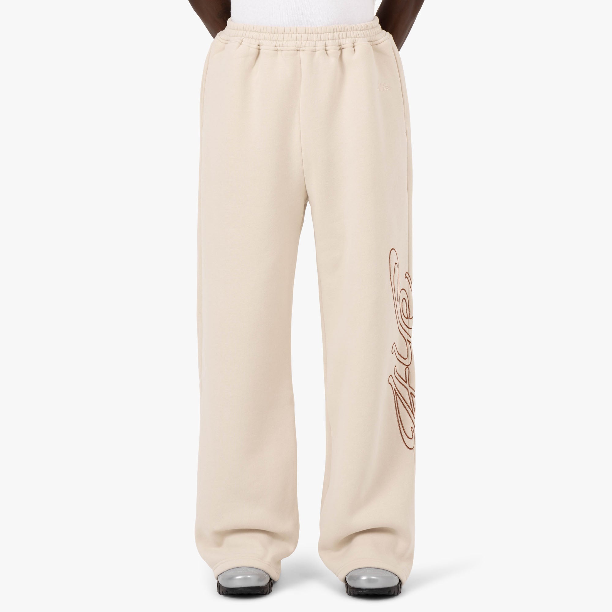 4YE Signature Wide Leg Pants Bone / Brown 1