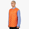 Junya Watanabe MAN Quilted Overshirt Blue / White - Orange 2