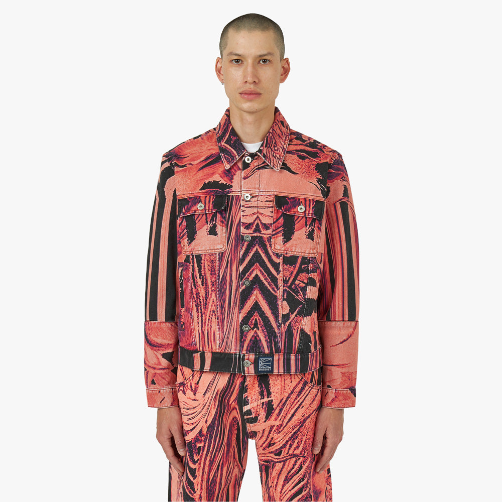 RASSVET (PACCBET) Veste en jean à imprimé fleuri / Rose 1