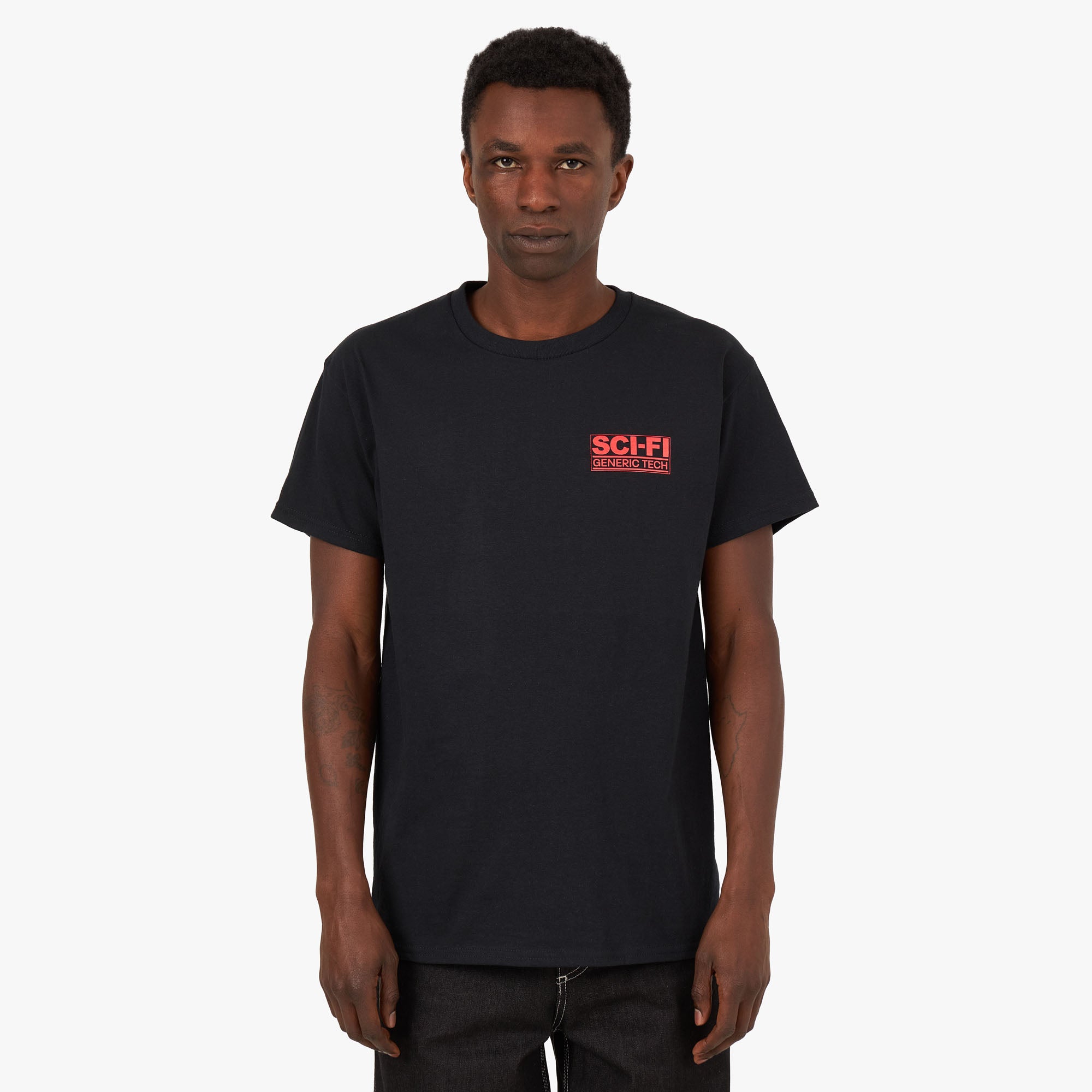 Sci Fi Fantasy Generic Tech T shirt Black Livestock