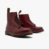 Dr. Martens Made in England Vintage 1460 Boot / Quilon couleur sang de bœuf - Low Top  3