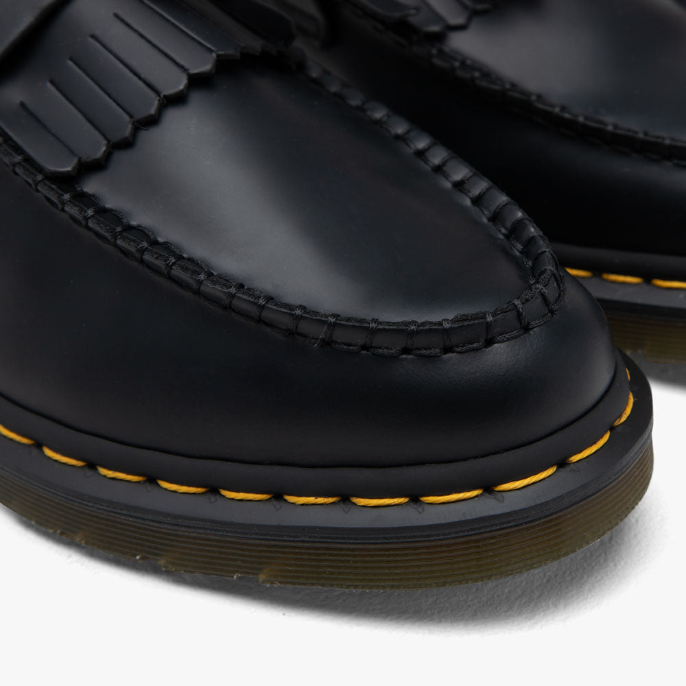 Dr. Martens Adrian Yellow Stitch Tassel Loafer / Black Smooth