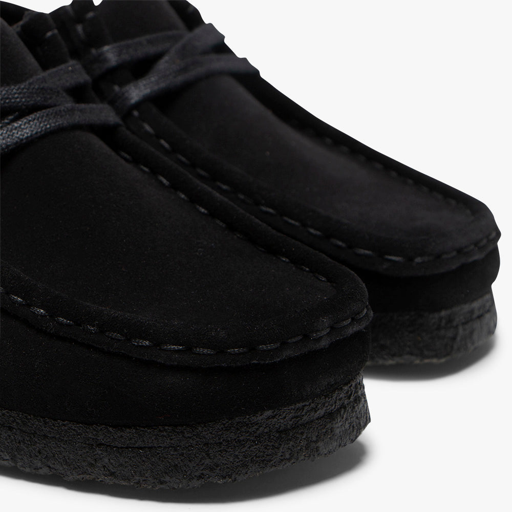 Clarks Womens Wallabee Black Suede Livestock