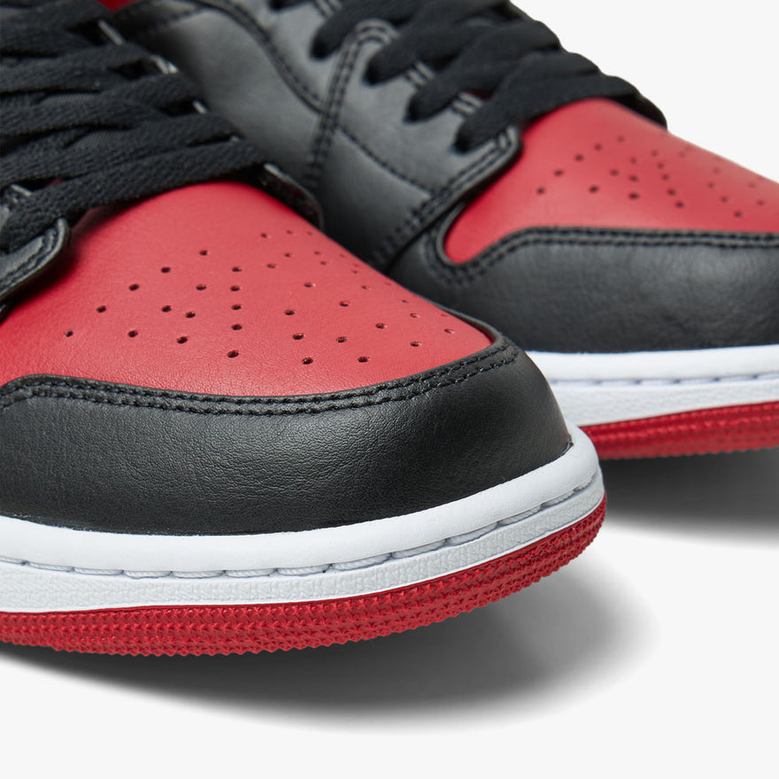 Jordan 1 low black white red clearance
