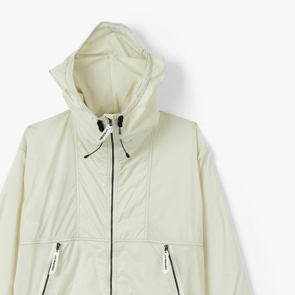 and wander Pertex Wind Jacket Off White Livestock