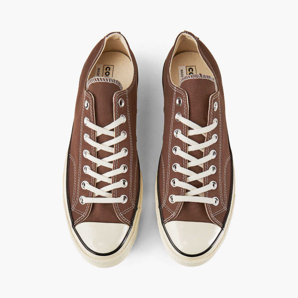 Converse cuir marron basse discount