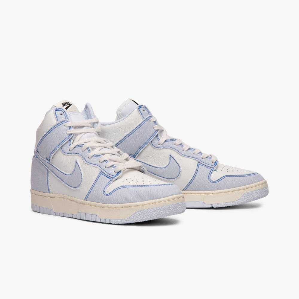 Nike white and sales blue high tops