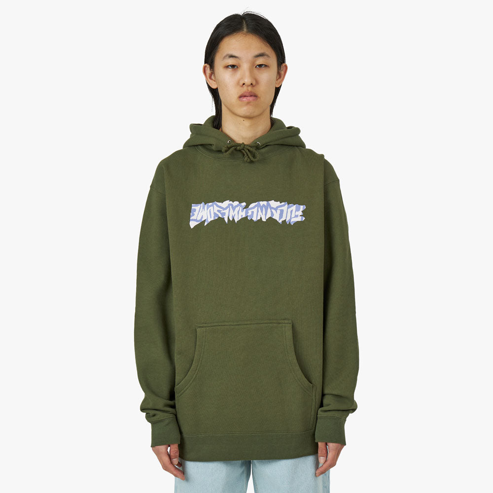 Fucking Awesome Cut Out Logo Pullover Hoodie / Army 1