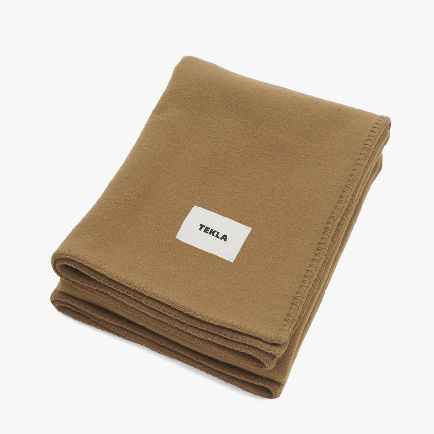 Tekla Merino Wool Blanket Caramel Livestock