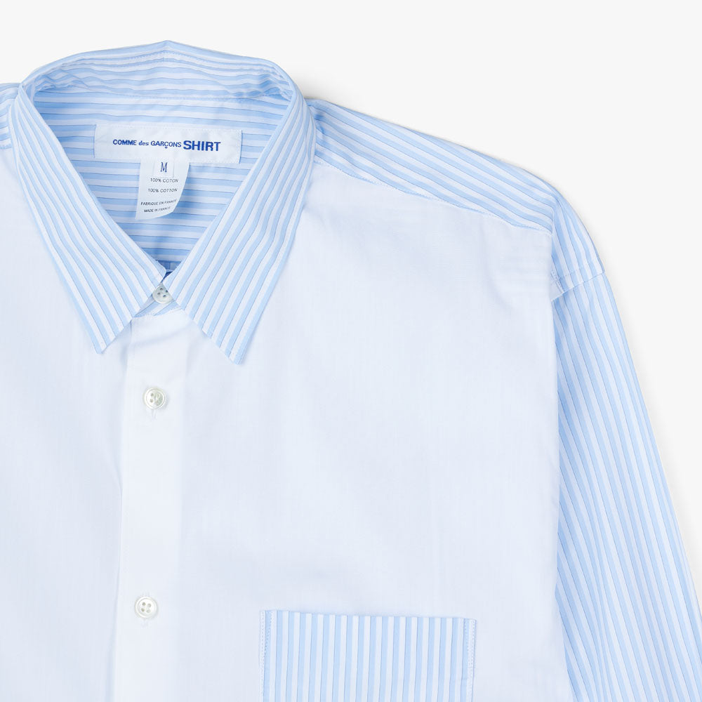 COMME des GARÇONS SHIRT Yarn Dyed Poplin Shirt / White
