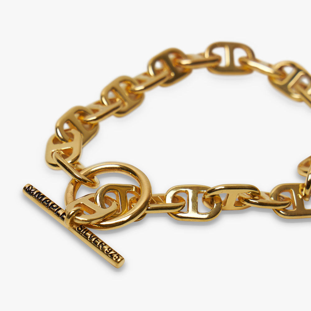 MAPLE Chain Link Bracelet 14K Gold Plated Livestock