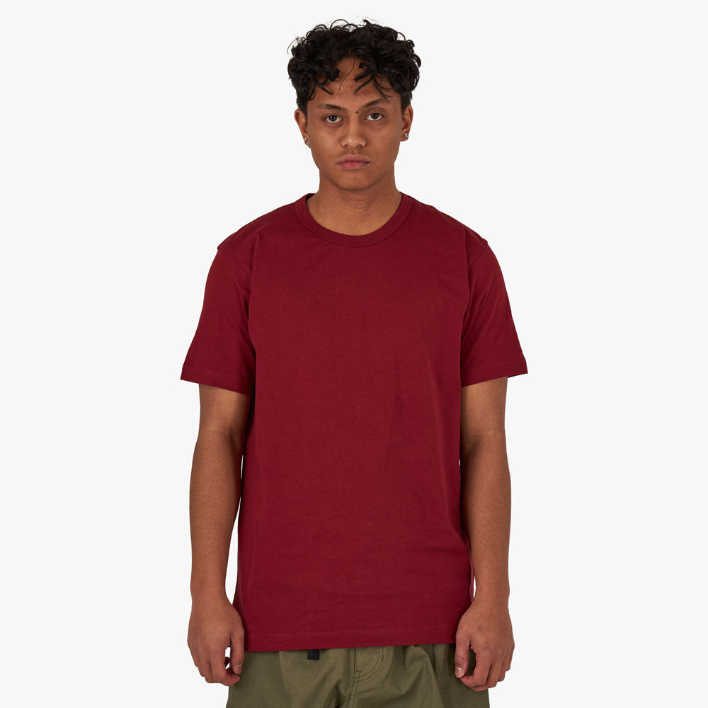 Comme Des Garcons Shirt Cotton Jersey Plain 165Gr With Cdg Shirt Logo At Back / Burgundy 1