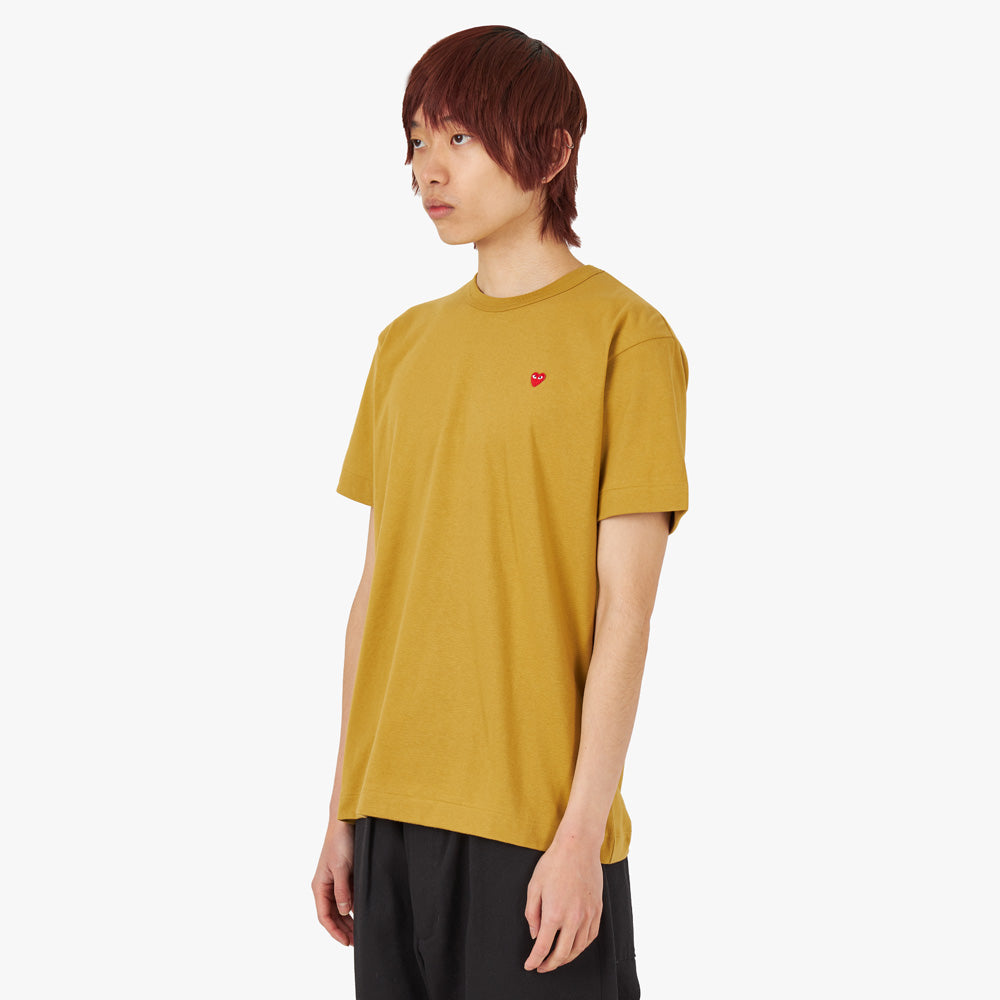 Cdg shirt yellow heart online