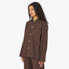 Tekla Poplin Long Sleeve Shirt / Coffee 2