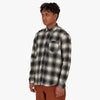 Whim Flannel Cotton Fly Collar Shirt / Shadow Plaid 2