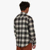 Whim Flannel Cotton Fly Collar Shirt / Shadow Plaid 3