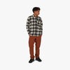 Whim Flannel Cotton Fly Collar Shirt / Shadow Plaid 7