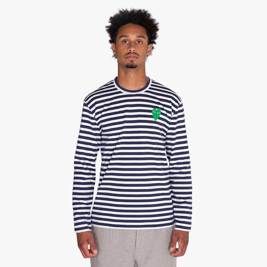Comme des garcons play t 218 ls stripe tee shop