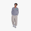 COMME des GARÇONS PLAY Green Heart Striped Long Sleeve T-Shirt Navy / White 6