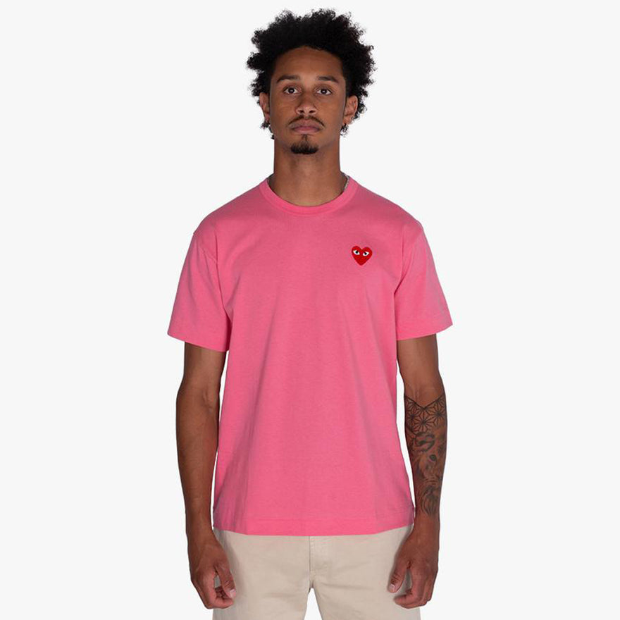 Comme des garcons top pink t shirt