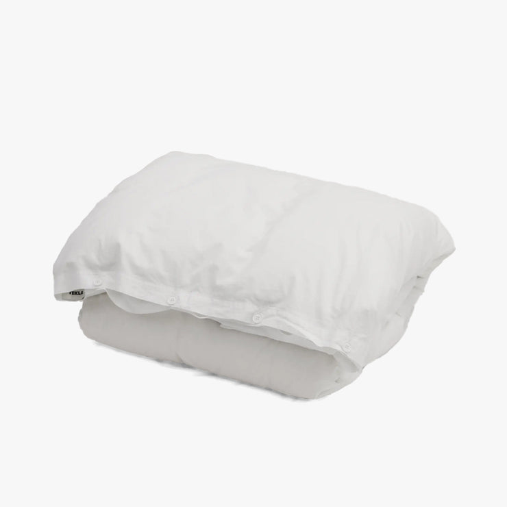 Tekla Cotton Percale Queen Duvet Cover / Broken White 1