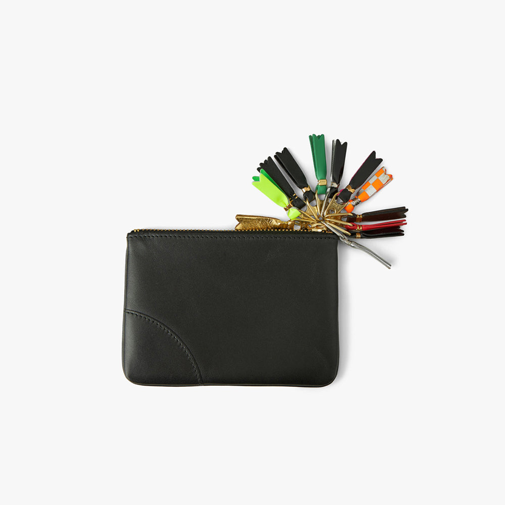 COMME des GARCONS WALLET Classic Zipper Pull Wallet Black Livestock