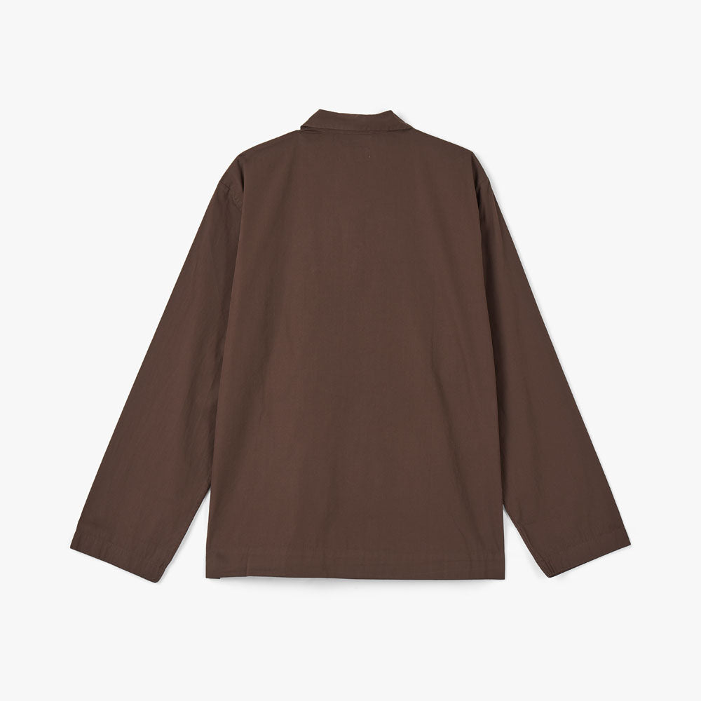 Tシャツ・カットソー TEKLA FW25 Brown poplin shirt (POPLINPYJAMASSHIRT COFFEE) Tシャツ・カットソー TEKLA FW25 Brown poplin shirt