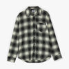 Whim Flannel Cotton Fly Collar Shirt / Shadow Plaid 4